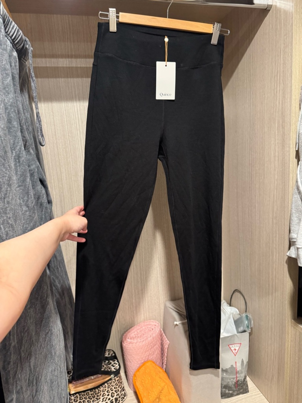 Quince Black High-Rise Leggings
